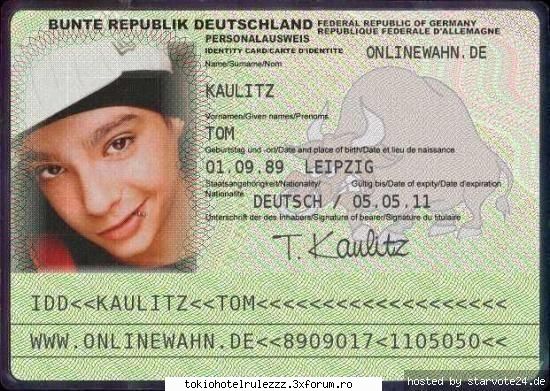 poze ~~tom kaulitz~~ buletinu MoDeRaToR V.I.P